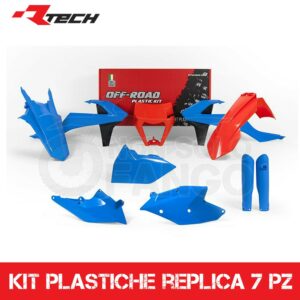 Kit plastiche replica Celeste Arancio KTM EXC ed XC-W dal 2017 al 2018