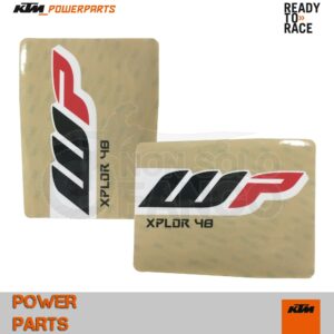 KTM Power Parts adesivi copristeli WP Xplor 48 fondo trasparente