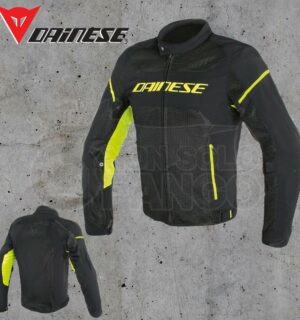 Giubbotto Dainese Air Frame D1 Tex Jacket Nero/Nero/Giallo Fluo