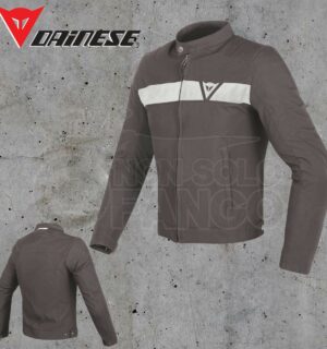Giubbotto Dainese Stripes Tex Jacket Dark Brown/White