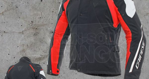 Giubbotto Dainese Rain Master D-Dry Jacket Nero/Glacier-Gray/Rosso