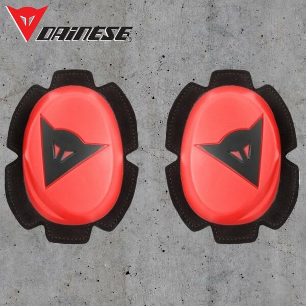 Saponetta protezione ginocchio Dainese Pista Knee Slider Fluo Red - Nero