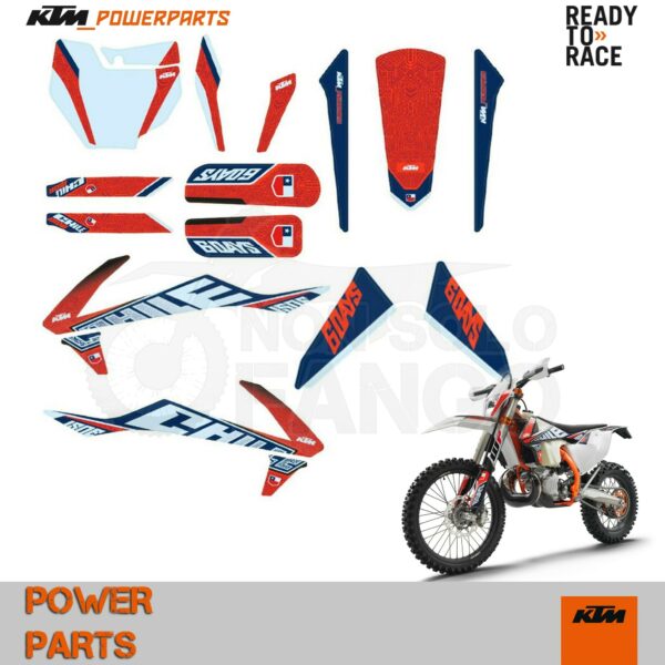 Kit grafiche Six Days Chile Power Parts KTM EXC SX XC-W dal 2016 al 2019