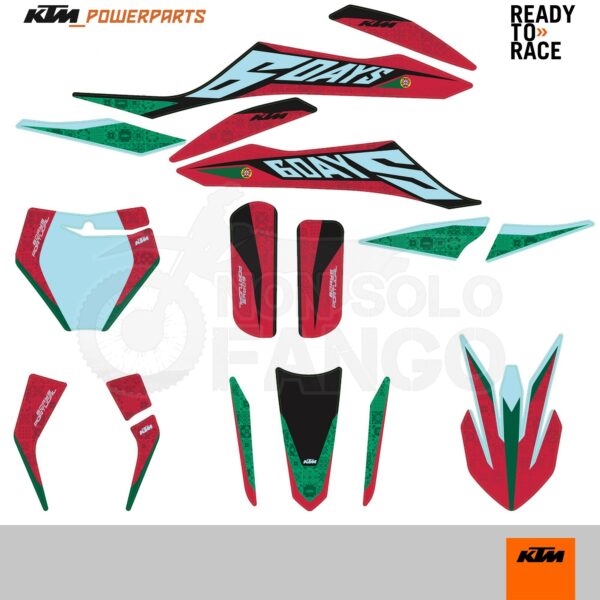 Kit grafiche Six Days Portugal 2020 Power Parts KTM EXC SX dal 2019 al 2020
