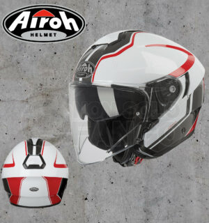 Casco moto Jet Airoh Hunter Soul White Gloss