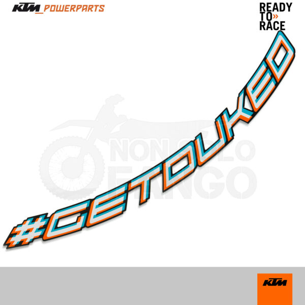 Adesivo #GETDUKED cerchio posteriore KTM POWER PARTS