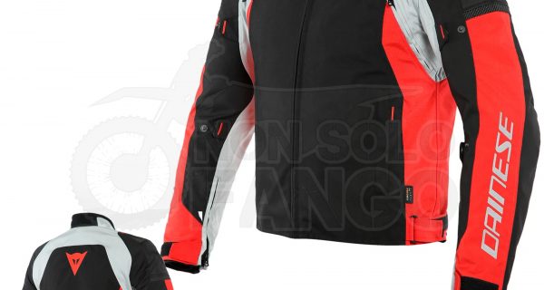 Giacca Dainese Speed Master D-Dry Glacier-Grey / Lava-Red / Black