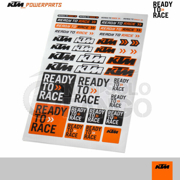 Kit adesivi KTM Power Parts Team Corporate Sticker Sheet white