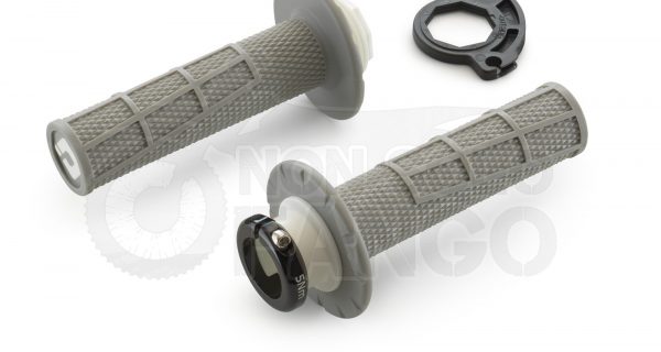 Coppia manopole grigie con foro KTM EXC SX Husqvarna TC FC FE TX TE dal 2017