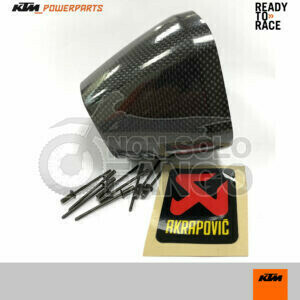 Fondello in carbonio silenziatore Akrapovic KTM EXC ed SX 2 Tempi