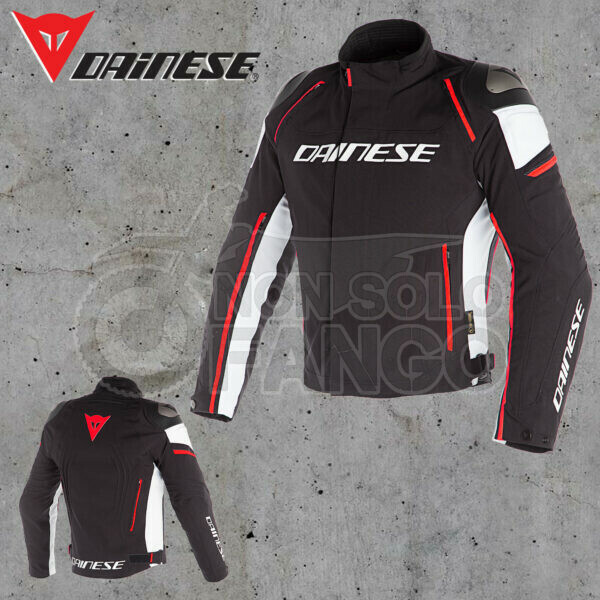Giubbotto Dainese RACING 3 D-Dry Black/White/Fluo-Red