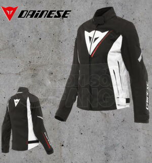 Giubbotto Dainese VELOCE LADY D-DRY® JACKET BLACK/WHITE/LAVA-RED