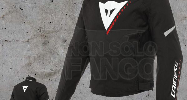 Giubbotto Dainese VELOCE D-DRY® JACKET Black/White/Lava-Red