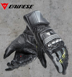 Guanti moto Dainese DRUID 4 LEATHER GLOVES CHARCOAL/FLUO-YELLOW