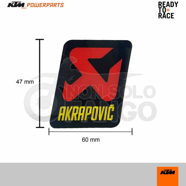 Adesivo termoresistente Akrapovic 47x60 mm KTM power Parts