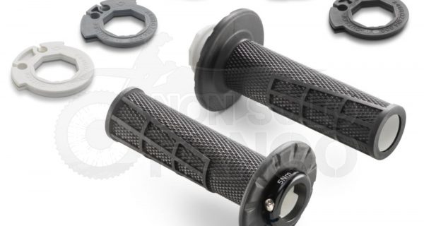 Coppia manopole nere con foro KTM EXC SX Husqvarna TC FC FE TX TE dal 2017