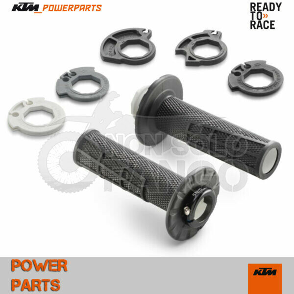 Coppia manopole nere con foro KTM EXC SX Husqvarna TC FC FE TX TE dal 2017
