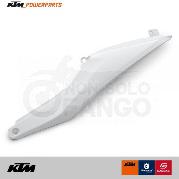Fiancatina sinistra cassa filtro bianco Power Parts KTM EXC SX dal 2024