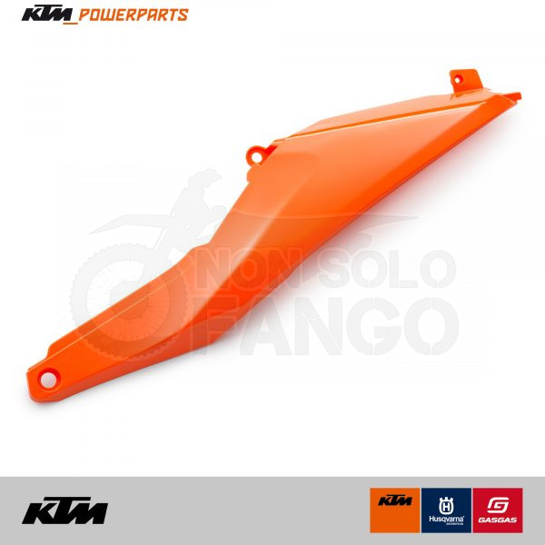 Fiancatina sinistra cassa filtro arancio Power Parts KTM EXC SX dal 2024