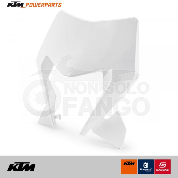 Mascherina portafaro bianco Power Parts KTM EXC dal 2024
