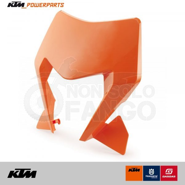 Mascherina portafaro arancio Power Parts KTM EXC dal 2024