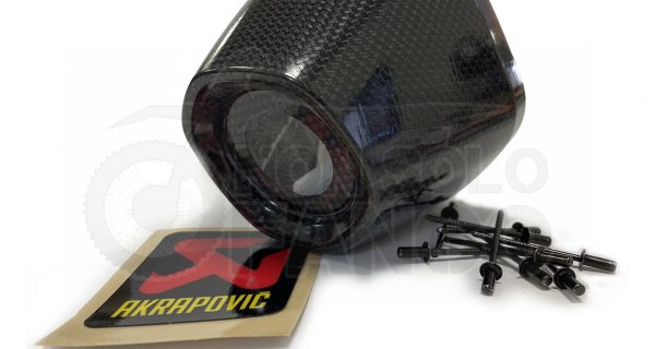 Fondello in carbonio silenziatore Akrapovic KTM 125 EXC SX 2 Tempi