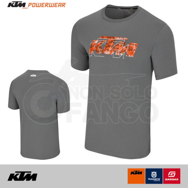 T-Shirt KTM Power Wear 2025 LOGO TEE GREY