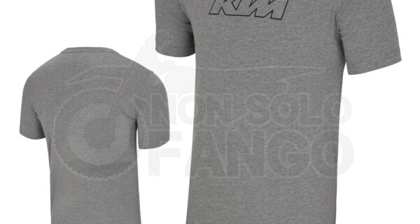 T-Shirt KTM Power Wear 2025 ESSENTIAL TEE GRIGIO MELANGE