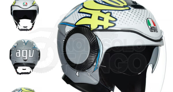 Casco Jet AGV ORBYT E2205 VIBES MATT GREY / YELLOW
