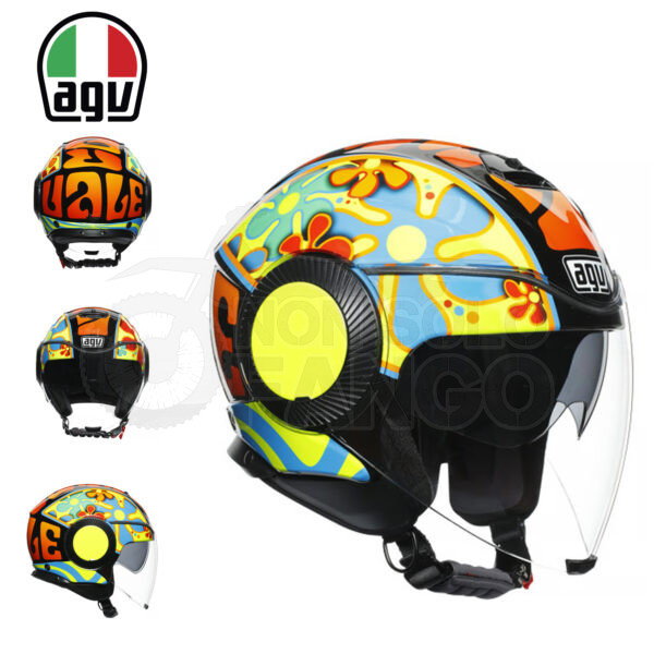 Casco Jet AGV ORBYT E2205 TOP ROSSI VALENCIA 2003