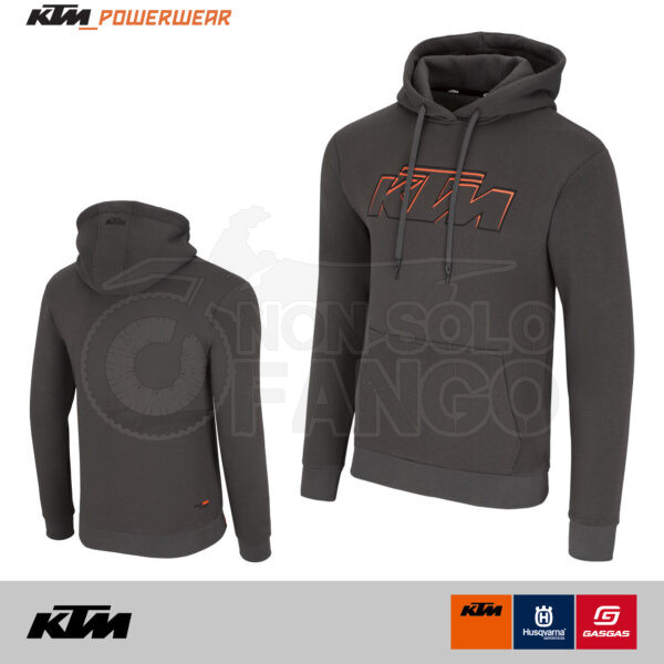 Felpa KTM Power Wear 2025 ESSENTIAL HOODIE DARK GREY