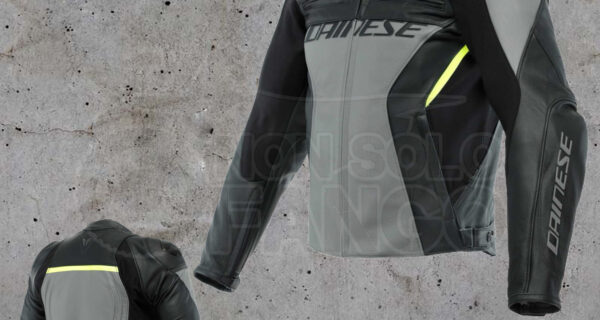 Giubbotto Dainese Pelle RACING 4 LEATHER JACKET Charcoal-Gray/Black