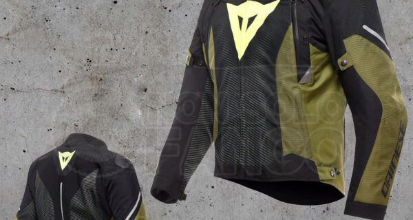 Giubbotto Dainese SUPER SPRINT D-DRY JACKET blk/green/fluo-yellow