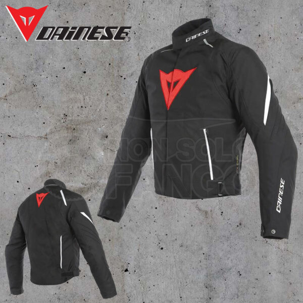 Giubbotto Dainese LAGUNA SECA 3 D-DRY JACKET Black/Lava-Red/White