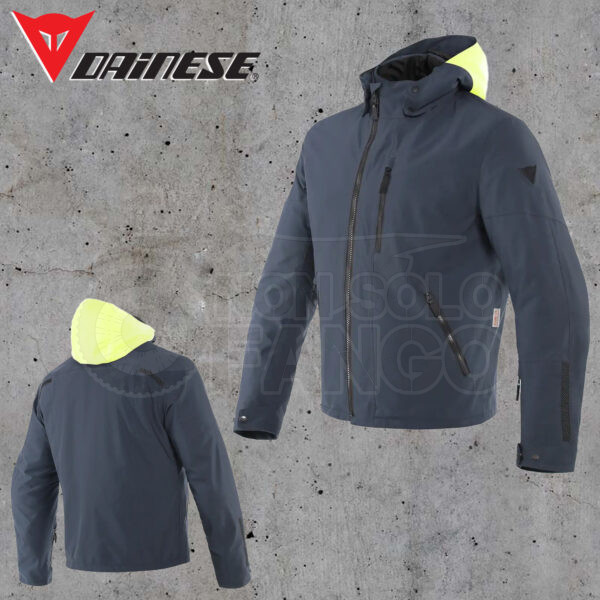 Giubbotto Dainese MAYFAIR D-DRY® JACKET Fluo-Yellow/Ebony/Ebony