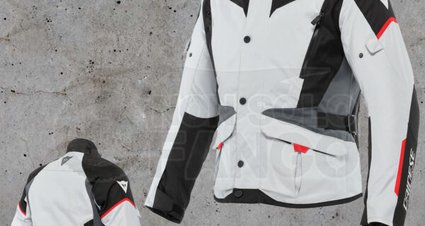 Giubbotto Dainese TEMPEST 3 D-DRY Glacier-Gray/Black/Lava-Red