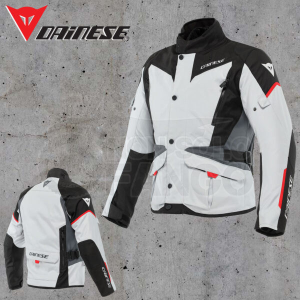 Giubbotto Dainese TEMPEST 3 D-DRY Glacier-Gray/Black/Lava-Red