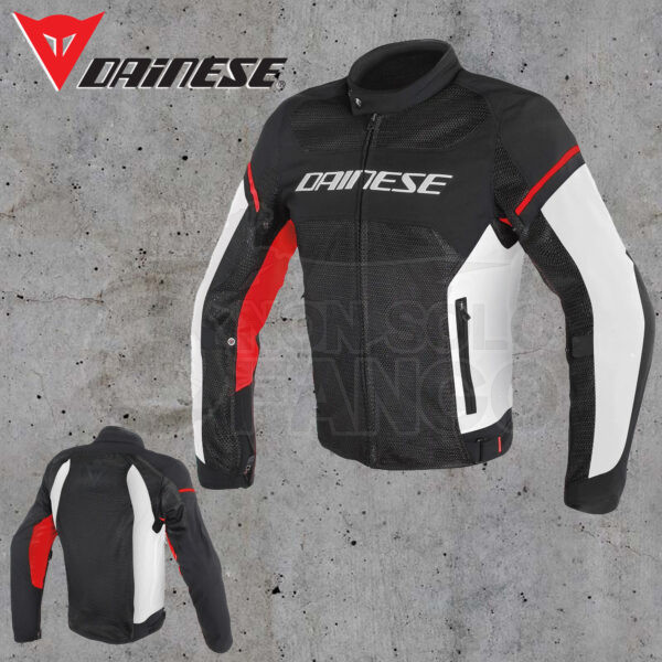 Giubbotto Dainese AIR FRAME D1 TEX JACKET Black/White/Red