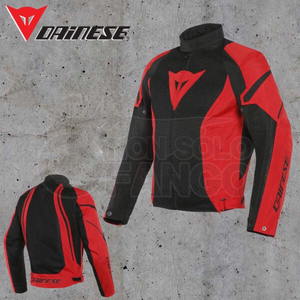 Giacca Dainese AIR CRONO 2 TEX JACKET Black/Lava-Red/Lava-Red