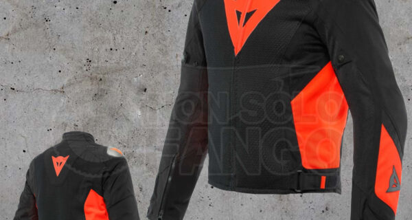 Giubbotto Dainese ENERGYCA AIR TEX JACKET Black/Fluo-Red