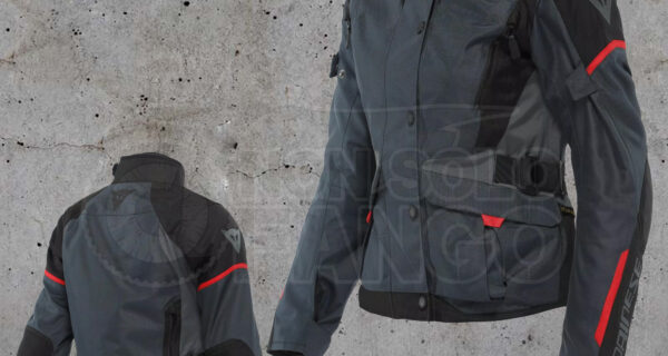 Giubbotto Dainese TEMPEST 3 LADY D-DRY JACKET Ebony/Black/Lava-Red