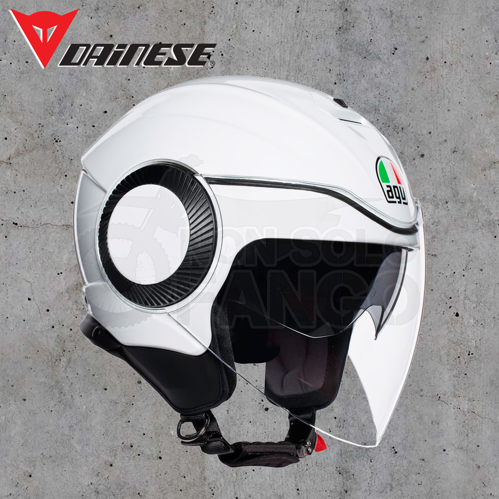 CASCO JET AGV ORBYT E2205 SOLID PEARL WHITE